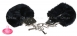 Черные меховые наручники Furry Cuffs1