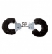 Металлические наручники с черным мехом Furry Fun Cuffs0
