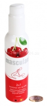 Массажный гель и смазка с ароматом вишни Masculan 2 в 1