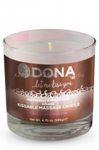 Массажная свеча для оральных ласк Dona Kissable Massage Candle Chocolate Mousse