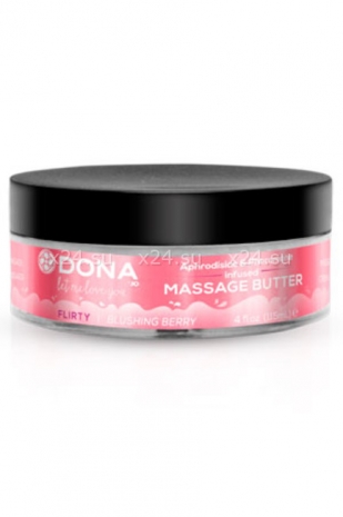 Увлажняющий крем-масло для массажа DONA Massage Butter Flirty Aroma - Blushing Berry (115 мл)
