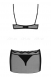 Полупрозрачное черное мини-платье с открытыми боками Picantina Chemise LXL4