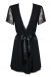 Короткий черный халат с гипюровыми рукавами Miamor Robe LXL5