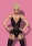 Черное ками с узором и украшеними на пажах Diamond Corset LXL