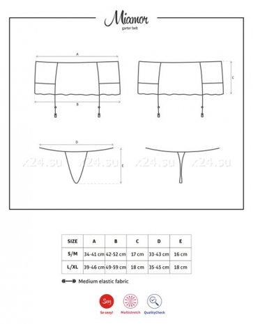 Пояс для чулок со стрингами Miamor Garter Belt SM