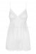 Белая прозрачная сорочка на косточках Favoritta Babydoll SM3