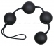 Анальные четырехрядные шарики со смещенным центром тяжести Velvet Black Balls0