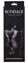 Черная веревка для связывания Bondage Rope Black (9 м)