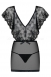 Чёрное прозрачное мини-платье Merossa Chemise SM7