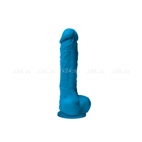 Силиконовый синий фаллос на присоске Colours Pleasures 5''