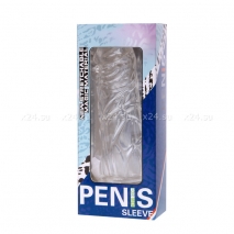 Рельефная прозрачная насадка Penis Sleeve