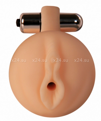 Реалистичная насадка-вагина с вибропулей для вакуумной помпы LOLA (вторая кожа)