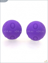 Металлические шарики с  фиолетовым текстурированным силиконовым покрытием MAIA SILICON BALL SB3