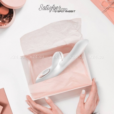 Вибратор Satisfyer Pro G-Spot Rabbit, с вакуум-волнововым бесконтактным стимулятором клитора (10+11 режимов)