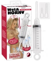 Шприц для смазки с вагинальной и анальной насадками WET&HORNY 100 мл
