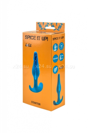 Тонкая анальная пробочка для ношения Spice it up Starter Aquamarine