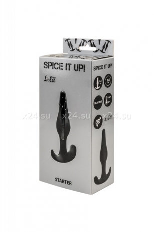 Тонкая анальная пробочка для ношения Spice it up Starter Black