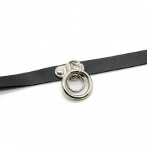 Кожаный чокер с кольцами Bijoux Pour Toi