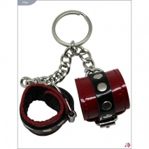 Сувенир-брелок красные лакированные наручники