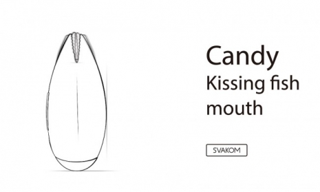 Клиторальный вибромассажер с эффектом поцелуя рыбки CANDY (3 скорости)