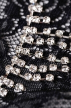 Трусики черные со стразами Joli Belinda, OneSize