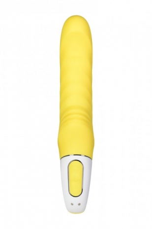 Желтый перезаряжаемый вибратор для G-точки Yummy Sunshine (12 режимов, 2 мотора)