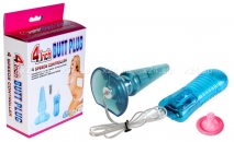 Анальная пробка с вибрацией Butt Plug (4 скорости)
