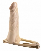 Фаллопротез пустотелый на эластичном креплении Love Toy