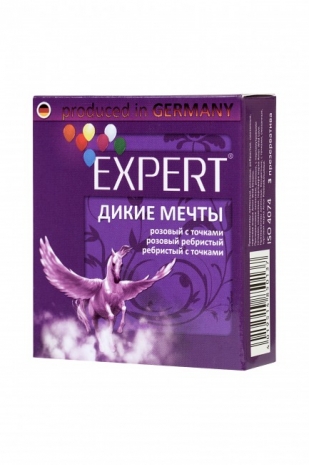 Набор рельефных презервативов EXPERT "Дикие мечты" (3 шт.)