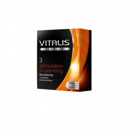 Презервативы с согревающим эффектом VITALIS Premium Stimulation & Warming (3 шт)