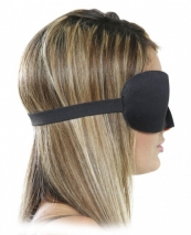 Черная маска на глаза с выемкой для носа Deluxe Fantasy Love Mask