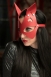 Красная маска с ушками из натуральной кожи Passion Belts0