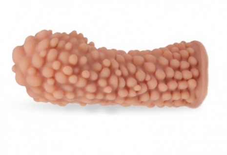 Стимулирующая насадка на пенис с пупырышками KOKOS (размер L, вторая кожа)