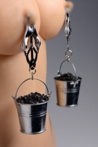 Зажимы на соски с ведерками для груза Master Series Jugs Nipple Clamps with Buckets