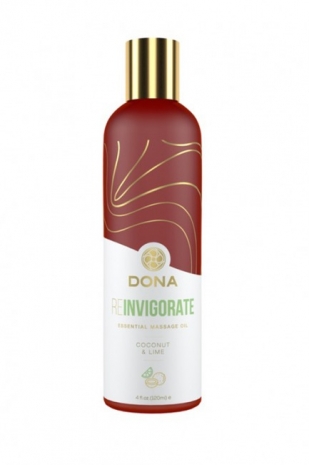 Массажное масло Dona Reinvigorate с ароматом кокоса и лайма (120 мл)