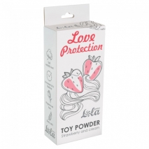 Ароматизированная пудра для игрушек Love Protection Клубника со сливками (30 гр)
