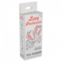 Ароматизированная пудра для игрушек Love Protection Клубника со сливками (15 гр)