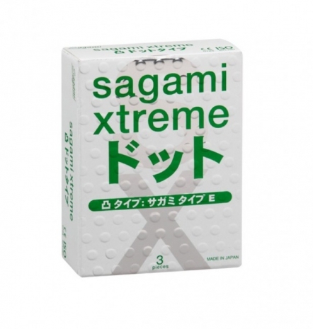 Точечный презерватив анатомической формы Sagami Xtreme Type E (3 шт)