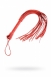 Красная плеть с кожаной рукояткой и замшевыми лентами0