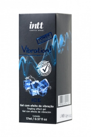 Жидкий массажный гель INTT VIBRATION Extra-strong Ice с охлаждающим эффектом и эффектом вибрации (17 мл)