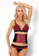 Бордовый кружевной комплект Nerysa LXL