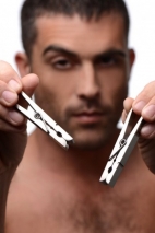 Тяжелые металлические прищепки на соски Bros Pin Stainless Steel Nipple Clamps