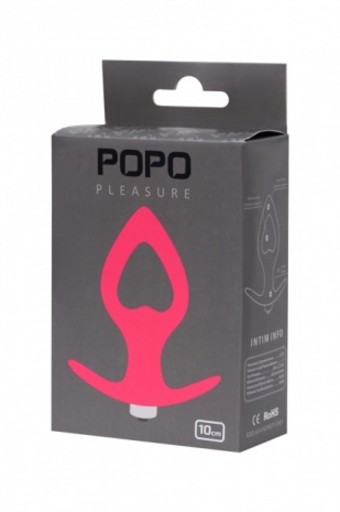 Небольшая анальная вибровтулка в виде сердца POPO Pleasure (7 режимов)