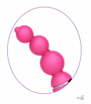 Вращающийся стимулятор ануса с шариками Barbara (6 режимов)