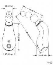 Вращающийся стимулятор ануса с шариками Barbara (6 режимов)