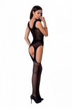 Ажурый топ с чулками на поясе SL