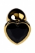 Малая золотая втулка с кристаллом в виде сердца цвета турмалин Toyfa4