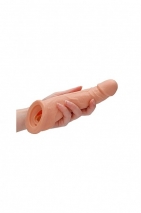 Удлиняющая насадка на пенис с фиксацией на мошонке Penis Extender with Rings (21 см)