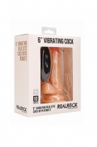 Небольшой реалистичный вибратор на присоске Vibrating Realistic Cock with Remote 6'' (10 режимов)
