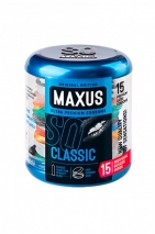 Классические презервативы MAXUS в фирменном круглом кейсе (15 шт)